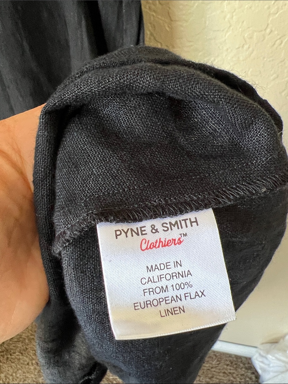 Pyne & smith black European flax linen sleeveless dress S - Picture 6 of 8